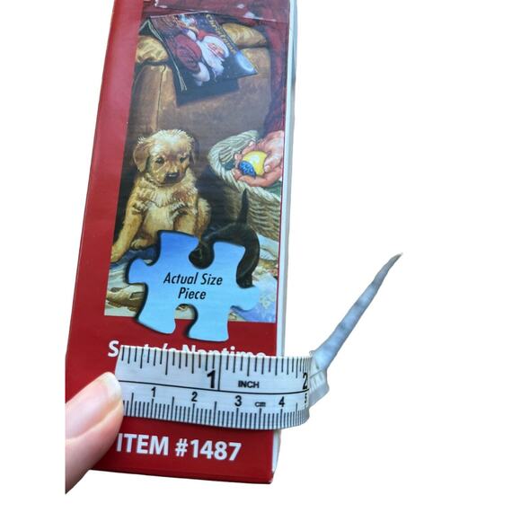 White Mountain Santa's Naptime Christmas 1000 pc Jigsaw Puzzle Tom Newsom - Picture 5 of 7